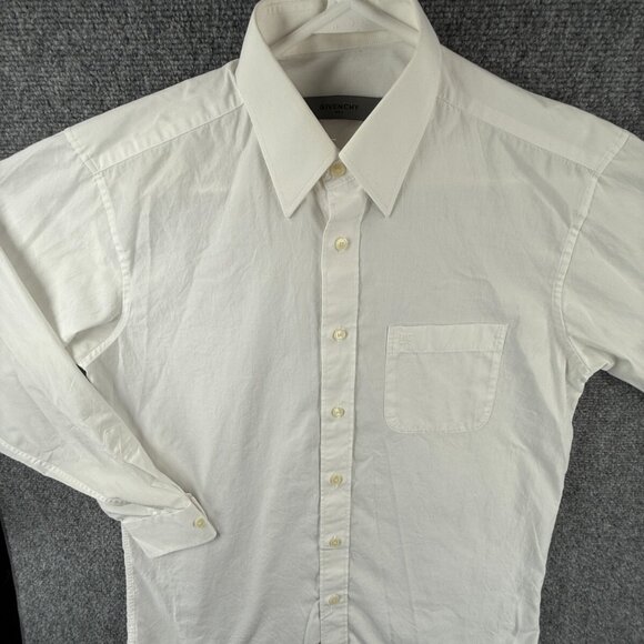 Givenchy Cotton Blend White Long Sleeve Button Up Shirt Men Size 95 Point Medium